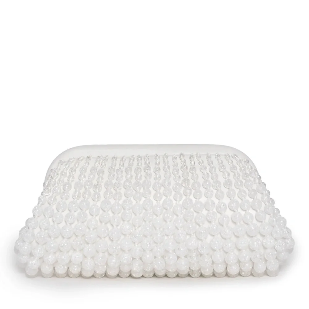 Cult Gaia Nia beaded Leather clutch